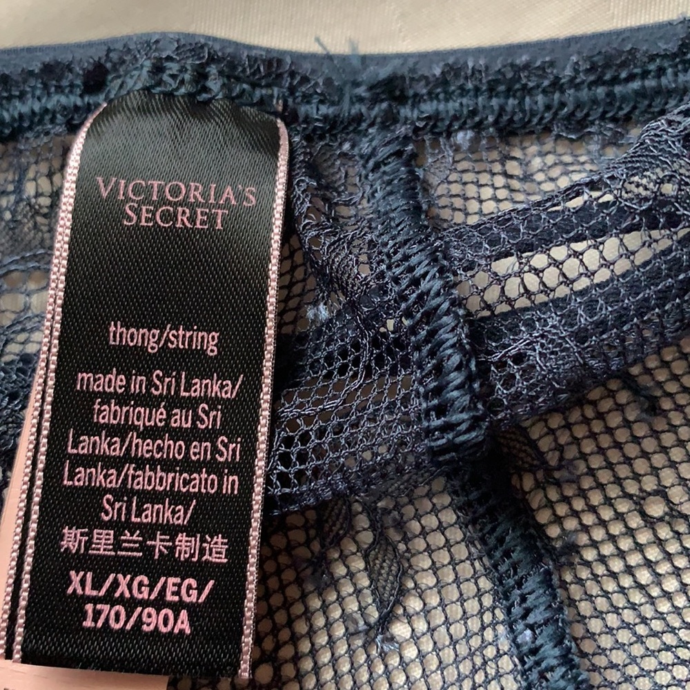 VS lace strappy panty dark 🌊 sea color - Picture 9 of 11